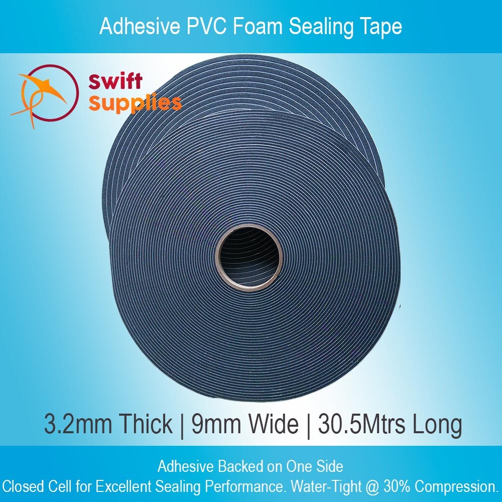 Adhesive PVC Foam Tape - 3.2mm Thick Rolls (#3103)