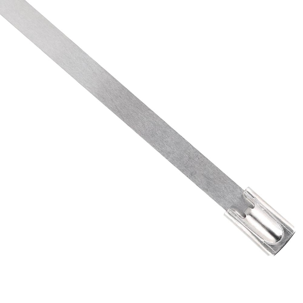 100 STAINLESS STEEL ROLLER BALL CABLE TIES 4.6mm x 360mm