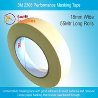 3M 2308 Performance Masking Tape - 18mm Wide x 55 Metres