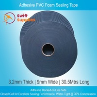 Adhesive PVC Foam Tape  3.2mm Thick x   9mm Wide x 30.5 Metres Long #3103