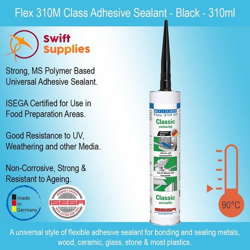 Flex 310M Classic Adhesive Sealant - Black - 310ml