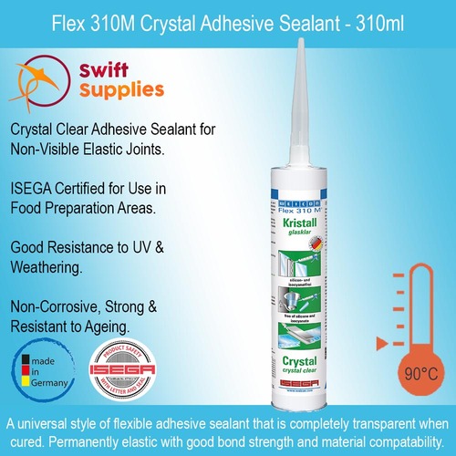 Flex 310M Crystal Clear Adhesive Sealant - 310ml