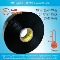 3M Scotch Super 33+ Electrical Tape - 19mm Wide x 33 Metres