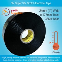 3M Scotch Super 33+ Electrical Tape - 24mm Wide x 33 Metres