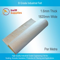 B Grade Industrial Felt -  1.6mm Thick x 1820mm Wide (Per Metre)