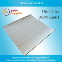 B Grade Industrial Felt -  1.6mm Thick x 500mm Wide x 500mm Long