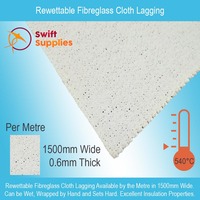 Rewettable Fibreglass Cloth Lagging - 0.6mm x 1500mm Wide (Per Metre)