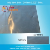 Mild Steel Shim   0.05mm (0.002") Thick x 300mm Wide (Per Metre)