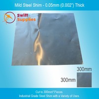 Mild Steel Shim   0.05mm (0.002") Thick x 300mm x 300mm Square