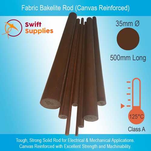 Fabric Bakelite Rod  35mm Diameter x  500mm Long
