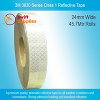 3M 3930 Class 1 High Intensity Reflective Tape, White - 24mm x 45.7Mtrs