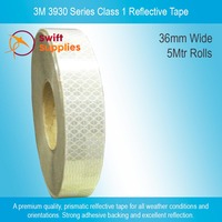 3M 3930 Class 1 High Intensity Reflective Tape, White - 36mm x  5Mtrs