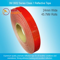 3M 3932 Class 1 High Intensity Reflective Tape, Red - 24mm x 45.7Mtrs