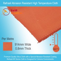Refrasil Abrasion Resistant High Temperature Cloth AR100-48 - 0.8mm Thick X 914mm Wide