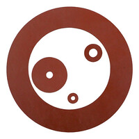 GKT,  15NB ANSI  300 / 600  Ring Face Gasket, 3mm Red Silicone Rubber