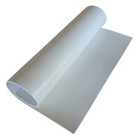 Silicone Rubber Pre-Cut Mat (White, FDA)  1.5mm x  600mm Square (60 Duro)