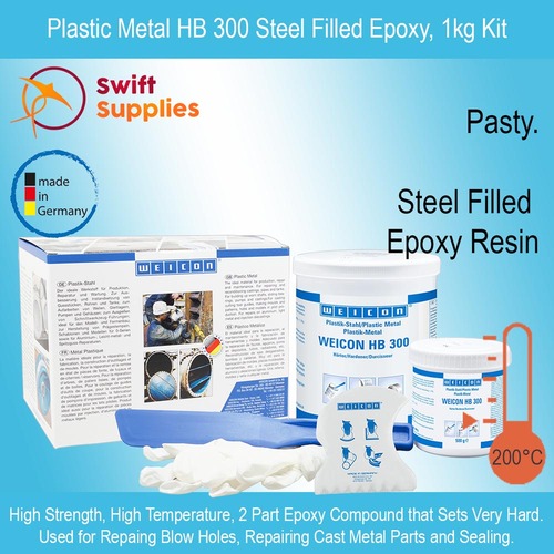 Plastic Metal HB 300 Steel Filled Epoxy - 1kg Kit