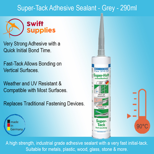 Super-Tack Adhesive Sealant - Grey- 290ml