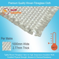 Premium Quality Woven Fibreglass Cloth – Plain Weave, 2.77mm x 1000mm, Per Metre