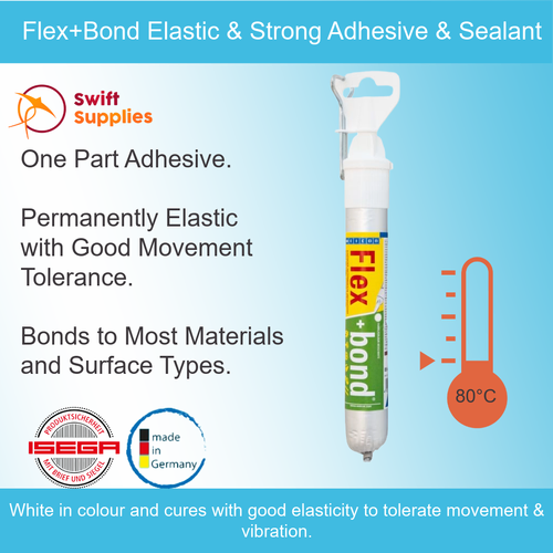 Flex+Bond Elastic & Strong Adhesive & Sealant - White - 85ml
