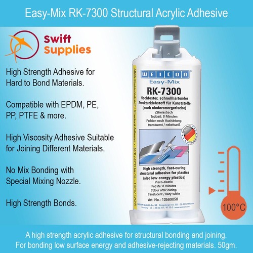 Easy-Mix RK-7300 Structural Acrylic Adhesive - 50gm