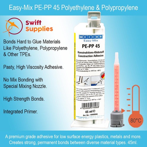 Easy-Mix PE-PP 45 - Adhesive for Polyethylene & Polypropylene - 45ml