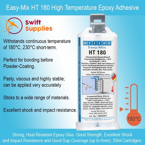 Easy-Mix HT-180 High Temperature Epoxy Adhesive - 50ml