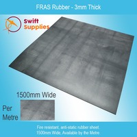 FRAS (Fire Resistant, Anti-Static) Rubber  3mm Thick x 1500mm (Per Metre)