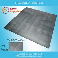 FRAS (Fire Resistant, Anti-Static) Rubber  6mm Thick x 1500mm (Per Metre)