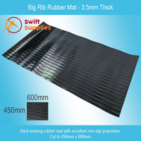 Big Rib Rubber Mat 3.5mm Thick x 450mm Wide x  600mm Long