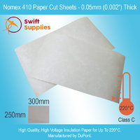 Nomex 410 Insulation Paper - 0.05mm (0.002") x 250mm x 300mm Cut Sheet