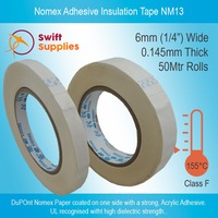 Adhesive Nomex Insulation Tape -   6mm Wide x 50 Metres Long