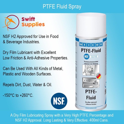 PTFE Fluid Spray – Dry Lubricant, NSF Approved - 400ml