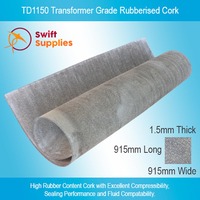 TD1150 Transformer Grade Rubberised Cork 1.5mm Thick x 915mm Square