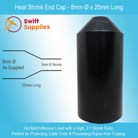 Heat Shrink End Caps (Glue Lined)   8mm to   2mm,  25mm Long