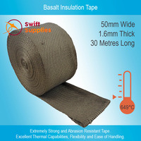 Basalt Insulation Tape - 1.6mm Thick x  50mm Wide x 30 Metres