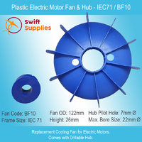 Plastic Electric Motor Fan & Hub - IEC 71 / BF10