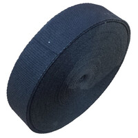 Silicone Coated Fibreglass Fabric Tape - 1.6mm Thick x  75mm Wide x  5 Metres Long, Black