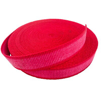 Silicone Coated Fibreglass Fabric Tape - 3.2mm Thick x 50mm Wide x 5 Metres Long, Red
