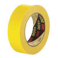 3M 301+ Yellow Performance Masking Tape - 18mm Wide x 55 Metres