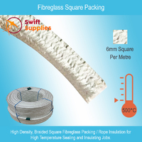 Fibreglass Square Packing -  6mm² (Per Metre)