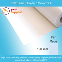 PTFE Sheet  (Skived) -  0.15mm Thick x 1200mm Wide, Per Metre