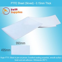 PTFE Sheet  (Skived) -  0.15mm Thick x  495mm Wide x 990mm Long