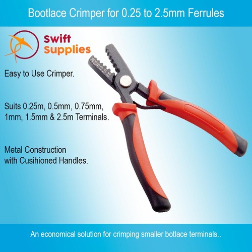 Bootlace Crimper for 0.25mm to 2.5mm Ferrules