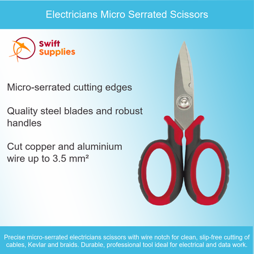 Electricians Micro Serrated Scissors