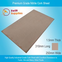 Premium Cork Sheet (Nitrile Bonded) TD1049 / ACN60 1.5mm x  250mm x 310mm