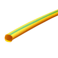 Heat Shrink Tube, Green/Yellow  3.5mm Dia x 1200mm Long (Single Wall, 2:1 Shrink)