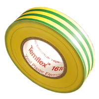 3M Temflex 1610 PVC Tape Green-Yellow - 18mm Wide x 20 Metres