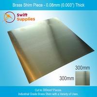 Brass Shim   0.08mm (0.003") Thick x 300mm x 300mm Square