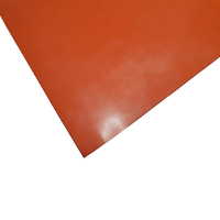 Silicone Rubber Pre-Cut Mat (Red, FDA)  0.8mm x  600mm Square (60 Duro)